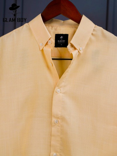 Nova Cream Self Check Dobby Cotton Formal Shirt